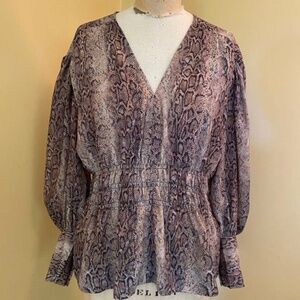 Ganni Snakeskin Top sz 38